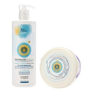 Tweak'd by Nature Blue Vanilla Sky AM Ritual Blue Zone Hair Cleanser & Mask Set